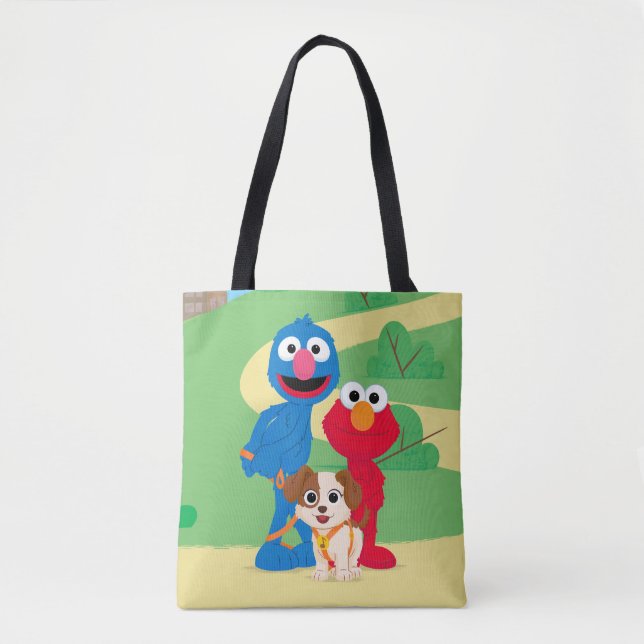 Tote Bag Rue Sésame | Tango Avec Grover & Elmo (Devant)