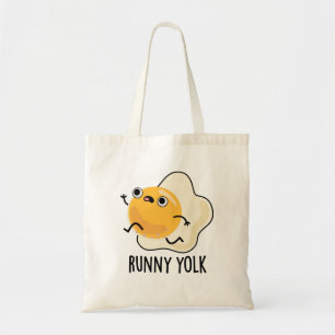 Tote Bag Runny Yolk Funny Food Egg Pun