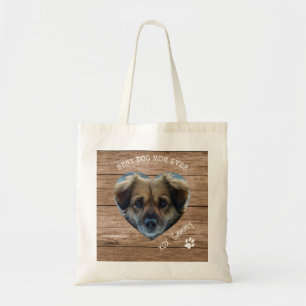 Tote Bag Rustic Best Dog Mom Ever Animal de compagnie Photo