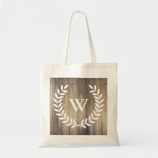 Tote Bag Rustic Country White Laurels & Barn Wood