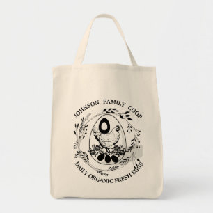 Tote Bag Rustic Farmhouse Farmer's Market Custom Chic Hen