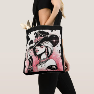 Tote Bag Rustique Glam Cowgirl rose étincelante Cowhide Imp