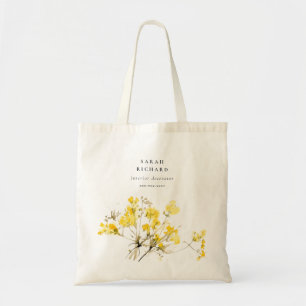 Tote Bag Rustique Jaune Fleur sauvage Boho Floral Business