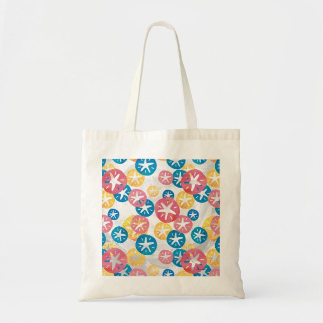 Tote Bag Sable Dollar Jaune Rouge Bleu Motif (Devant)
