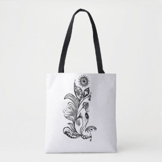 Tote Bag "Sac en toile Mandala Soleil levant, Joie grandiss