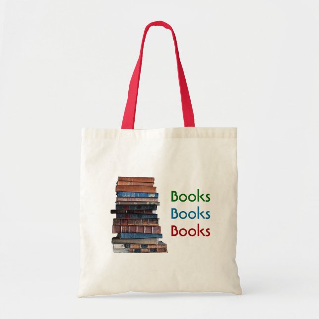 Tote Bag Sac-pile de livres anciens (Devant)