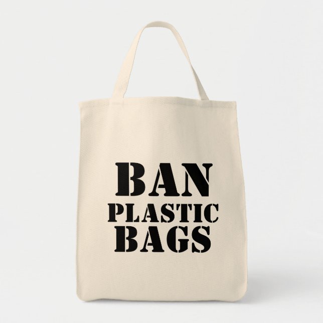 Tote Bag Sachets en plastique d'interdiction (Devant)