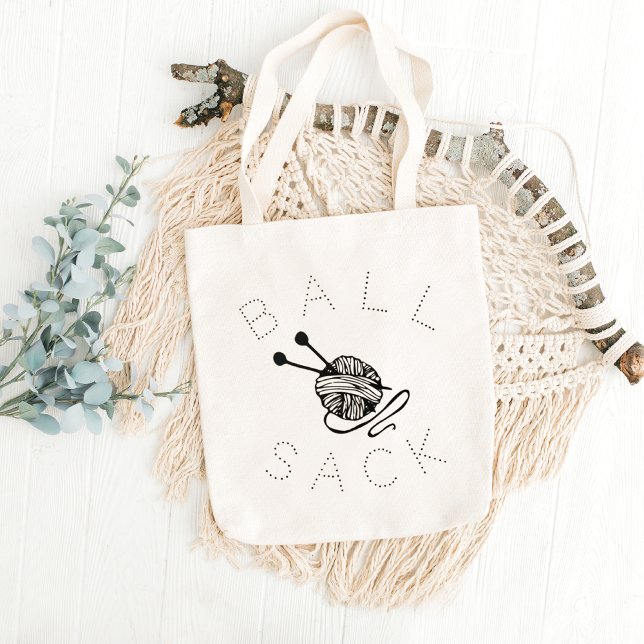 Tote Bag Sacoche de balle de Tricot amusant (Créateur téléchargé)