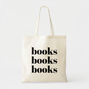 Tote Bag Sacoche de livre de Typographie noire amusante