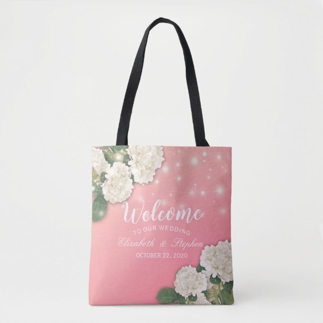 Tote Bag Sacs-Cadeaux mariages de bienvenue Hydrangeas Lumi (Devant)