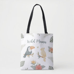Tote Bag Safari Jungle Tropical Anniversaire de Wild Mama 
