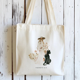 Tote Bag Safari Léopard Sauvage Bohème Dame Personnalisé