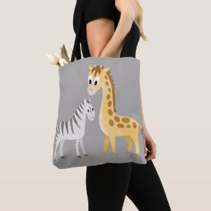 Tote Bag Safari mignon d'animal de bébé de zèbre et de