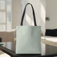 Sage Green Minimaliste Moderne Monogramme Élégant