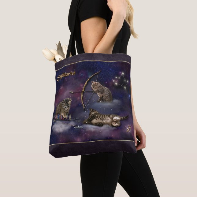 Tote Bag Sagittaire pour les amoureux de chats (De près)