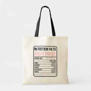 Tote Bag Sagittarius Nutrition Fact // Nouveauté amusante Z