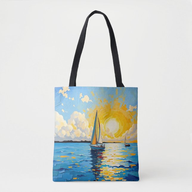 Tote Bag Sailboat at Sunset (Devant)