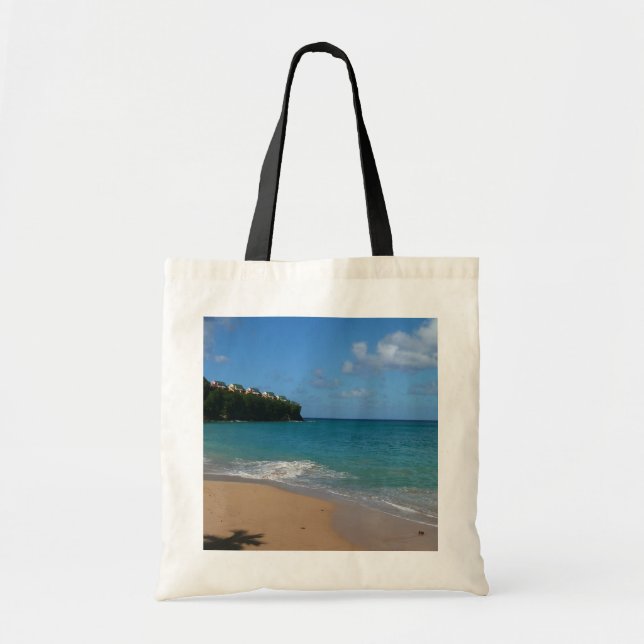 Tote Bag Saint Lucia Beach Paysage tropical (Devant)