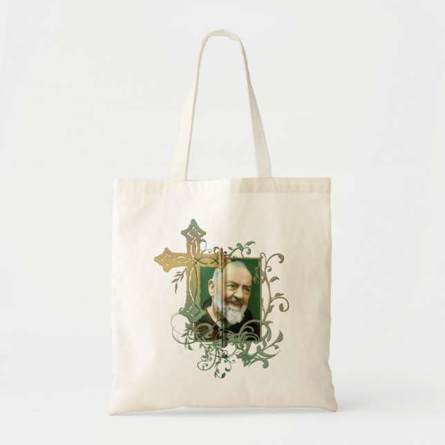 Tote Bag Saint Padre Pio Prière Croix Catholicités Saint Sa (Devant)