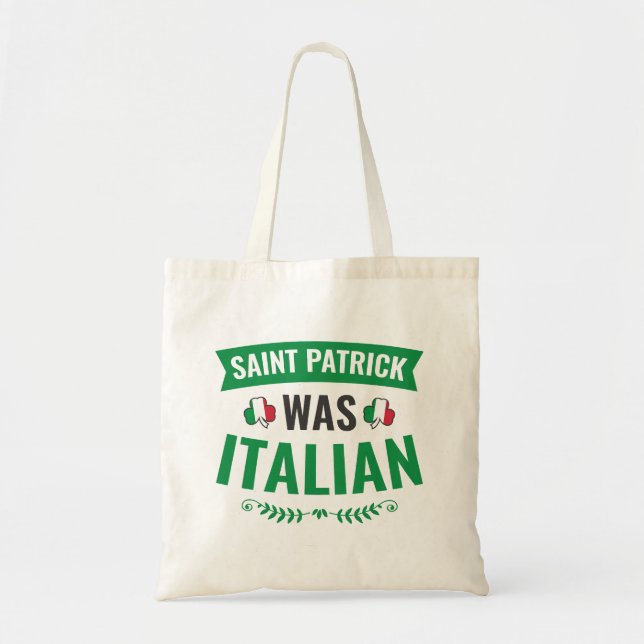 Tote Bag Saint Patrick Était Jour de la Saint Patrick Itali (Devant)