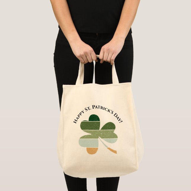Tote Bag Saint Patrick's Day dégoûté Lucky Shamrock irlanda (Devant (produit))