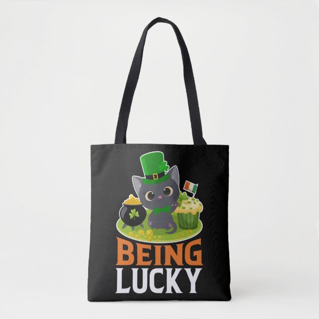 Tote Bag Saint Patrick's Day Être chanceux (Devant)