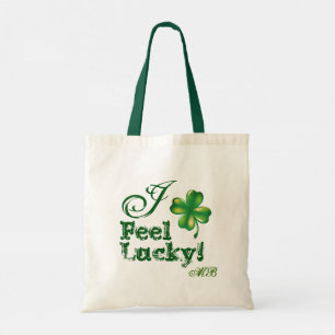 Tote Bag Saint Patrick's Day Monogramme, Feel Lucky, Shamro