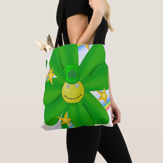 Tote Bag Saint Patrick's Day Rainbow (Close Up)