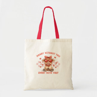 Tote Bag Saint-Valentin Coquette Highland Cow