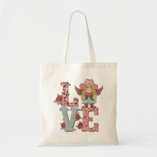 Tote Bag Saint Valentin Cowgirl Love