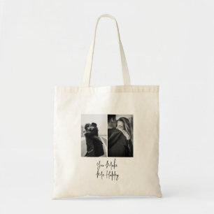 Tote Bag Saint Valentin noir et blanc