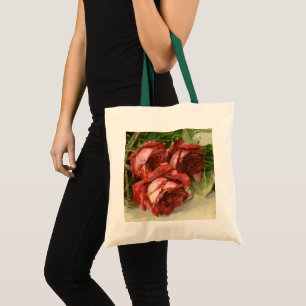 Tote Bag Saint Valentin vintage, Crimson Red Roses