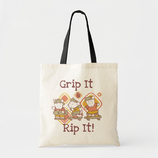 Tote Bag Saisissez-le et déchirez-le faisant de la planche  (Devant)