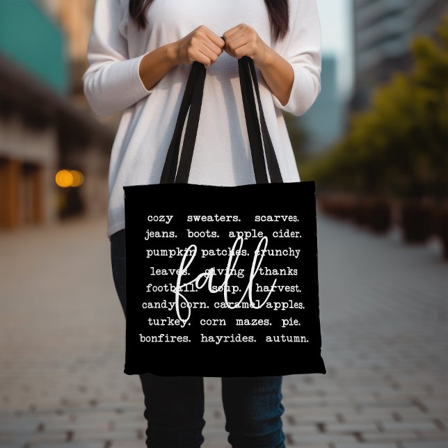 Tote Bag Saison Automne Sweaters douillets Écharpes Design, (Créateur téléchargé)