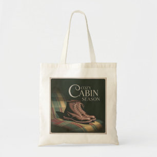 Tote Bag Saison Cabine confortable Boots Héritage Plaid Art