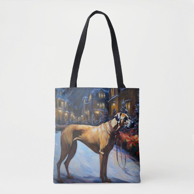 Tote Bag Saison de Noël de Rhodesian Ridgeback (Devant)