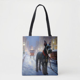 Tote Bag Saison de Noël des Schnauzer miniatures