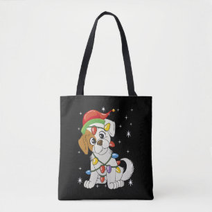 Tote Bag Saison Noël Père Noël Jack Russell Terrier