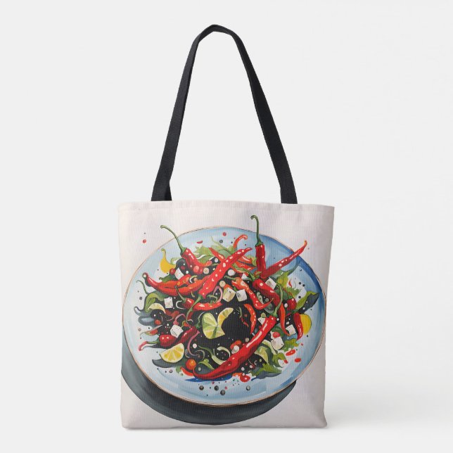 Tote Bag Salade de poivrons chauds (Dos)