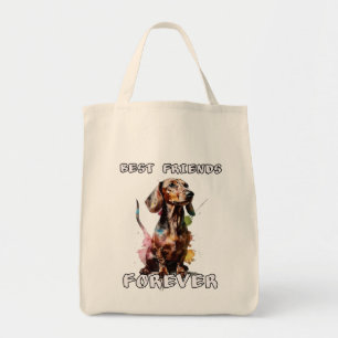 Tote Bag Salchicha Dachshund mejor amigo para siempre