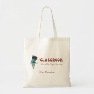 Tote Bag Salle de classe où la magie arrive Mignonne Enseig