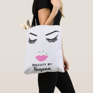Tote Bag Salon Beauty Maquillage Visage Lashes & Lèvres Ros