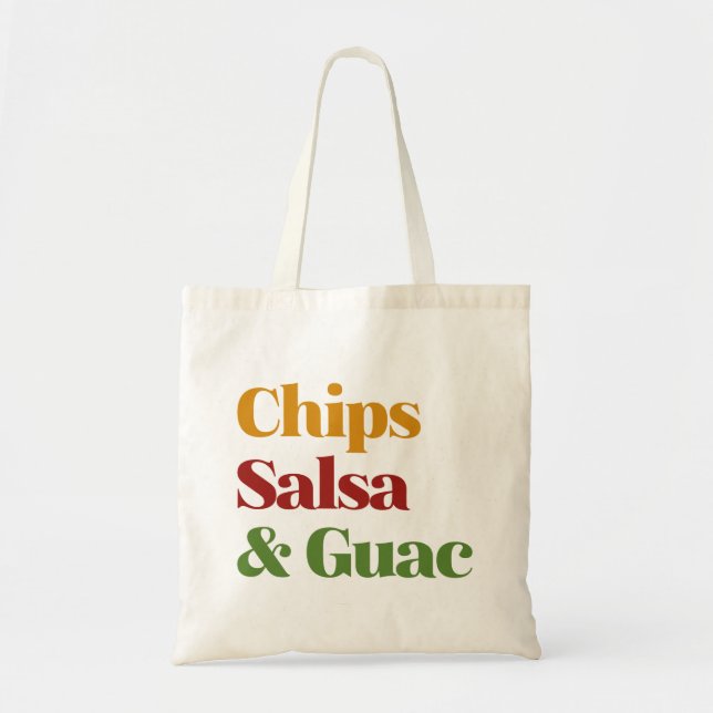Tote Bag Salsa Chips Et Guac (Devant)