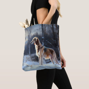 Tote Bag Saluki Laisser neiger Noël