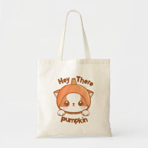 Tote Bag Salut Citrouille Mochi Citrouille Kawaii 