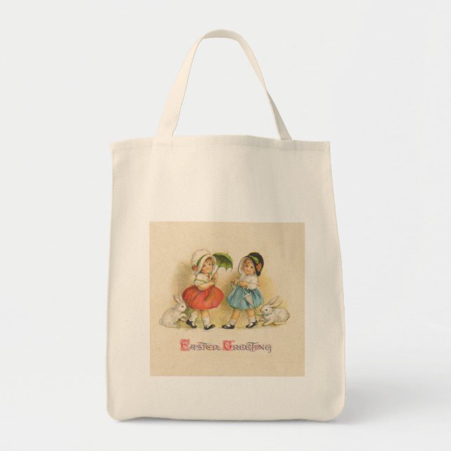 Tote Bag Salutation de Pâques Vintage (Devant)