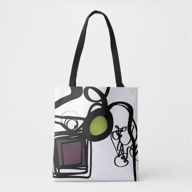 Tote Bag Salutations de Philydion : Abstrait noir & blanc (Devant)