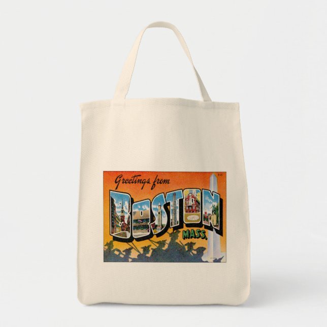 Tote Bag Salutations Du Massachusetts De Boston (Devant)