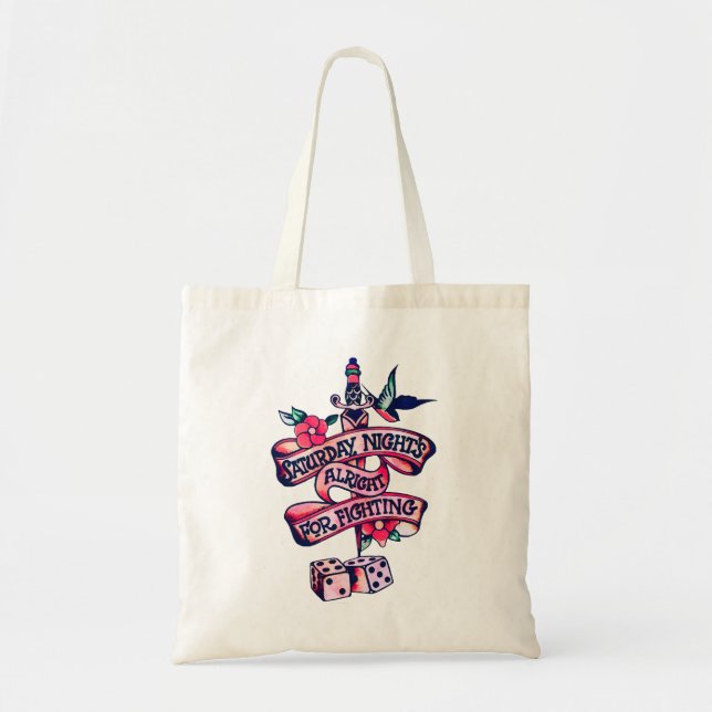 Tote Bag Samedi soir, ça va pour combattre (Devant)