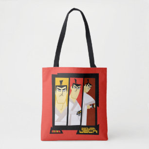 Tote Bag Samurai Jack Caractère Tri-Panel Futuristic Frame